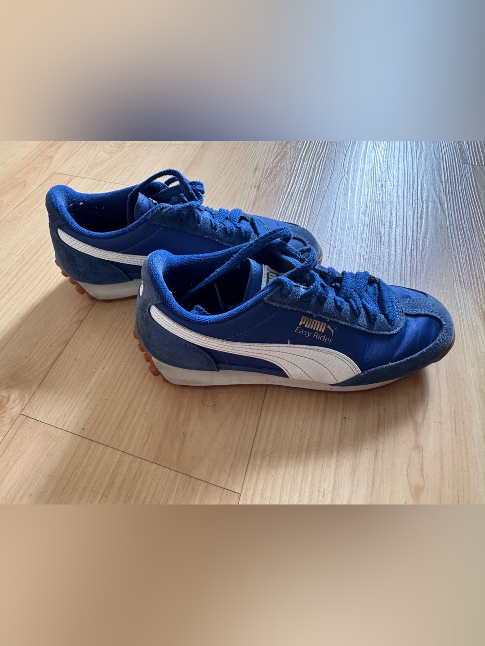 Puma Kids Blue and White Low-Top Sneakers